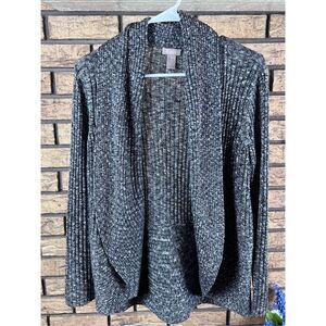 Chicos Grey knit‎ Carnigan size one ￼